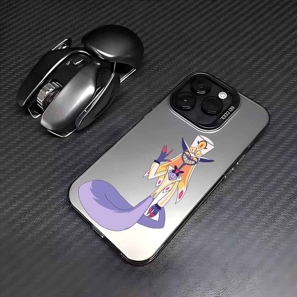 H-Hazbin H-Hotel Sir Pentious Phone Case For iPhone 17, 16,15,14,13,12,11 Plus,Pro Max, Colorful Silver Funda Cover