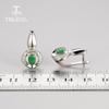 Natural Zambia Emerald Clasp Earring Oval 4*6mm Green Natural Gemstone Fine Jewelry 925 Sterling Silver for Women