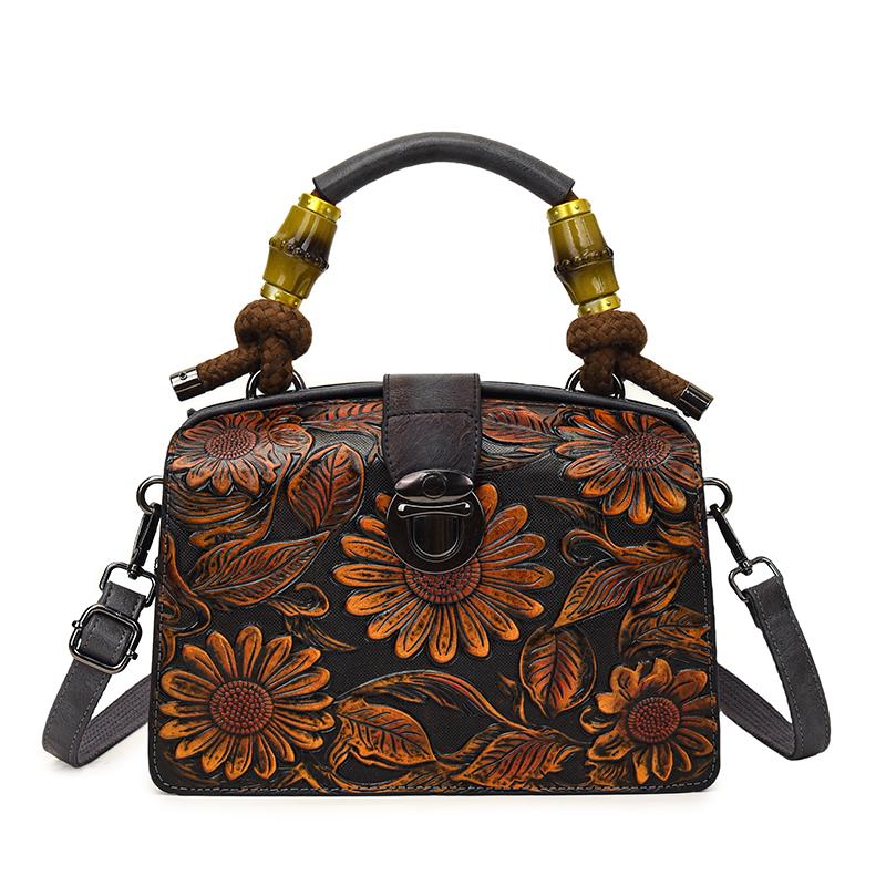 Borse a Mano Artigianali Vintage Goffrate per Donna Pelle PU di Alta Qualità Borse a Spalla Crossbody da Donna Borse Tote da Pendolarismo