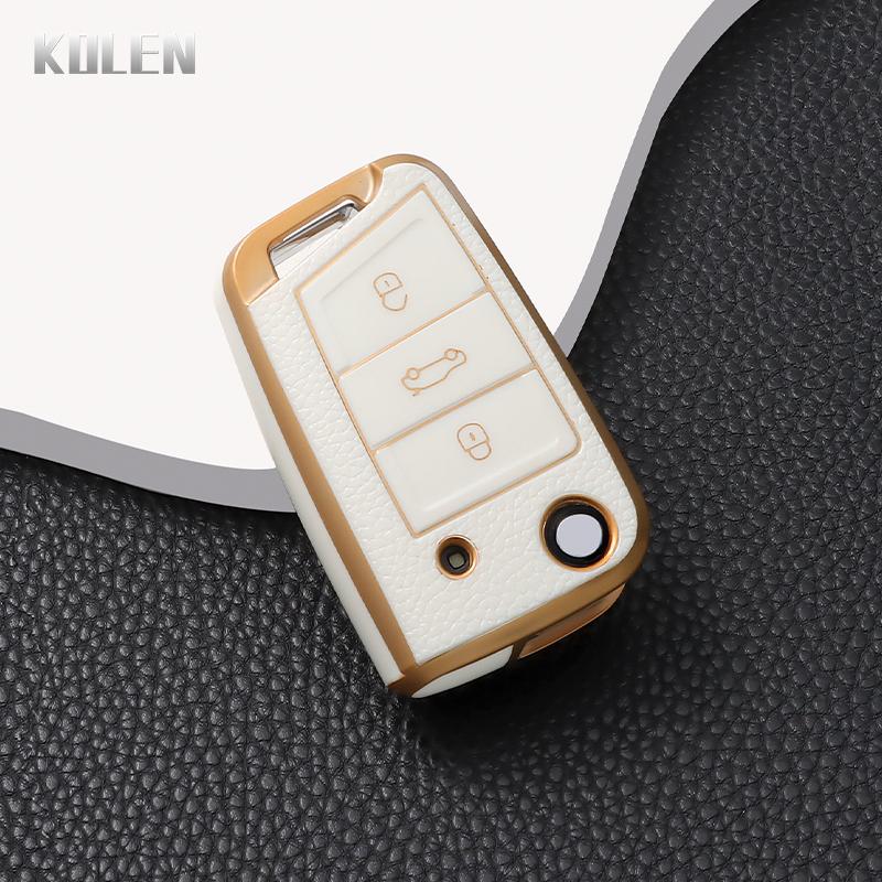 

Tpu Car Flip Key Case Cover Shell Fob For Vw Volkswagen Golf 7 Mk7 Tiguan Mk2 For Seat Ateca Leon Fr 2 Ibiza Skoda Octavia A7