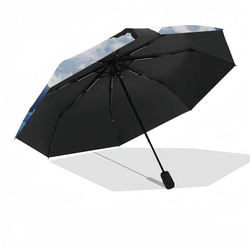 1PC Moon Witch Automatic Folding Umbrella - Compact 8-Rib Design, Durable Plastic & Iron, Lightweight for Outdoor Daily Use, Festive Gift056