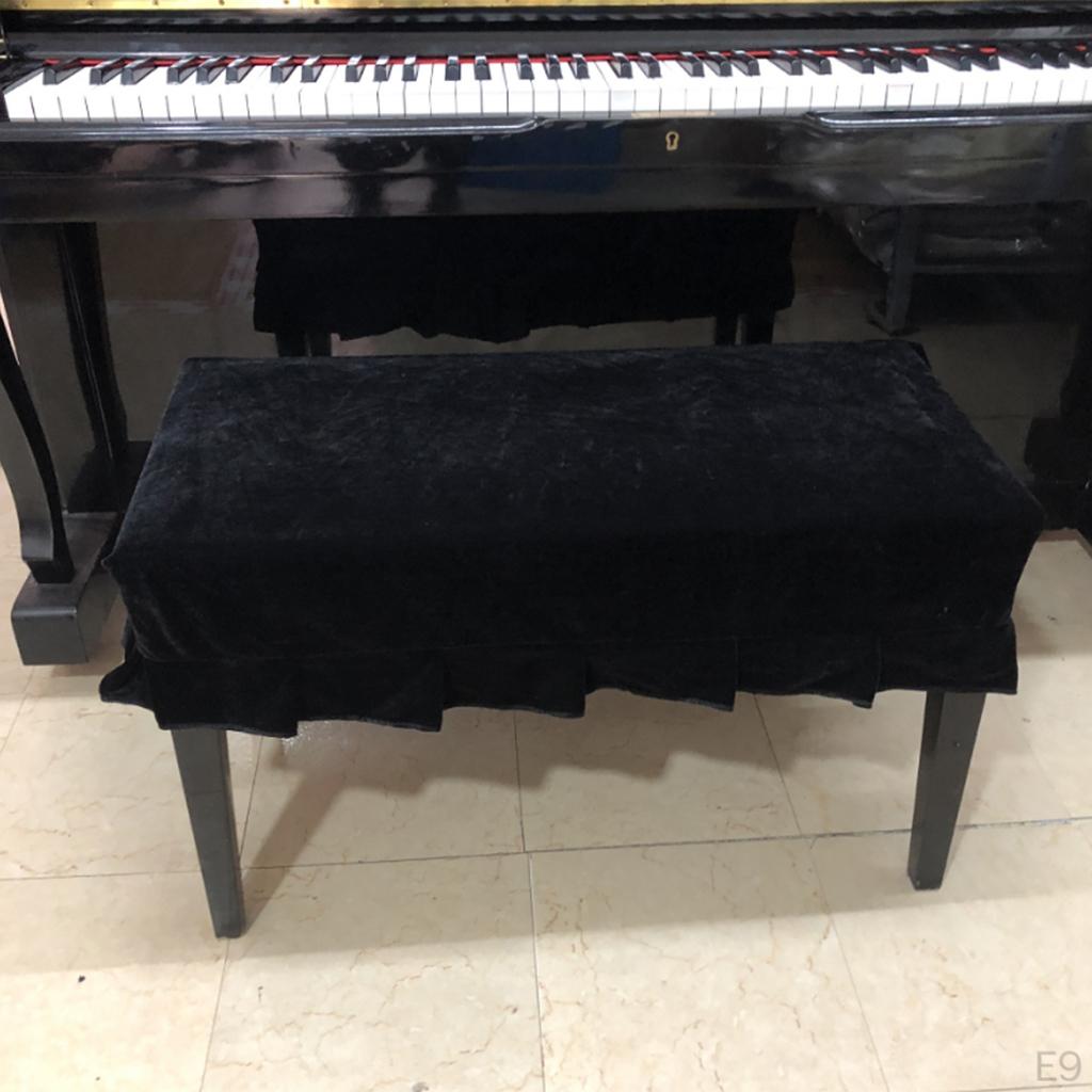 1-Seater / Premium Pleuche Piano Stool Cover Sleeve with Macrame Decorated VARIOUS COLORS