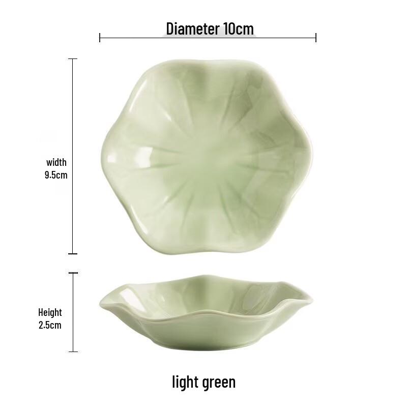 Japanese Ceramic Lotus Leaf Dipping Dishes