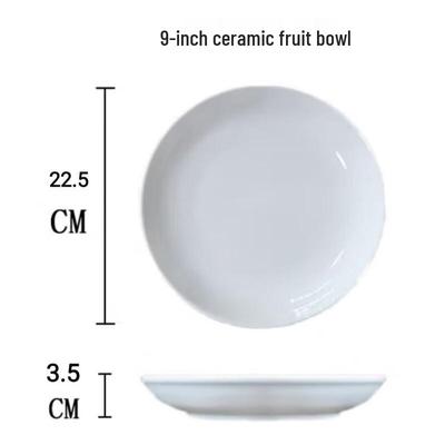 SIFAR 9-inch Ceramic Round Serving Plates, Set of 6