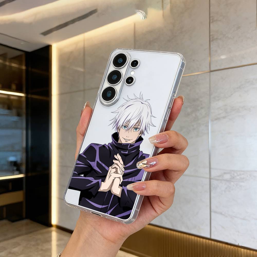 J-Jujutsu K-aisen-opular Characters Clear Phone Case for Samsung S25, S24, S21, S22, S23, S30, Ultra, S20, Plus, FE, Lite