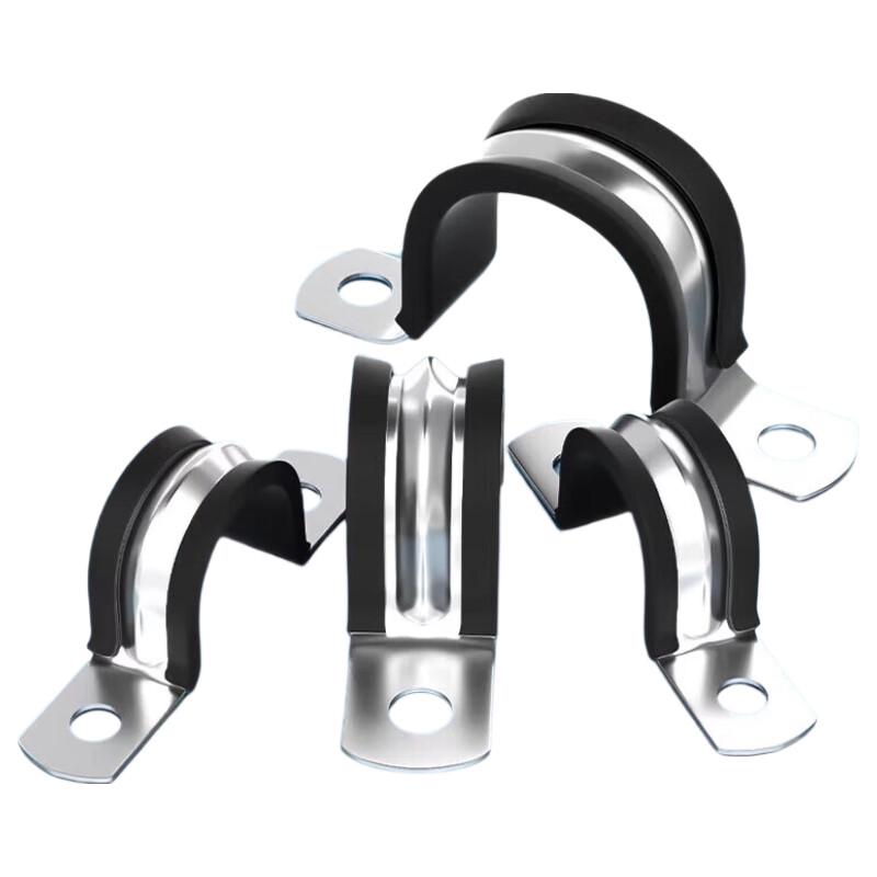 Kailan 304 Stainless Steel U-Shape Rubber Lined Pipe Clamp