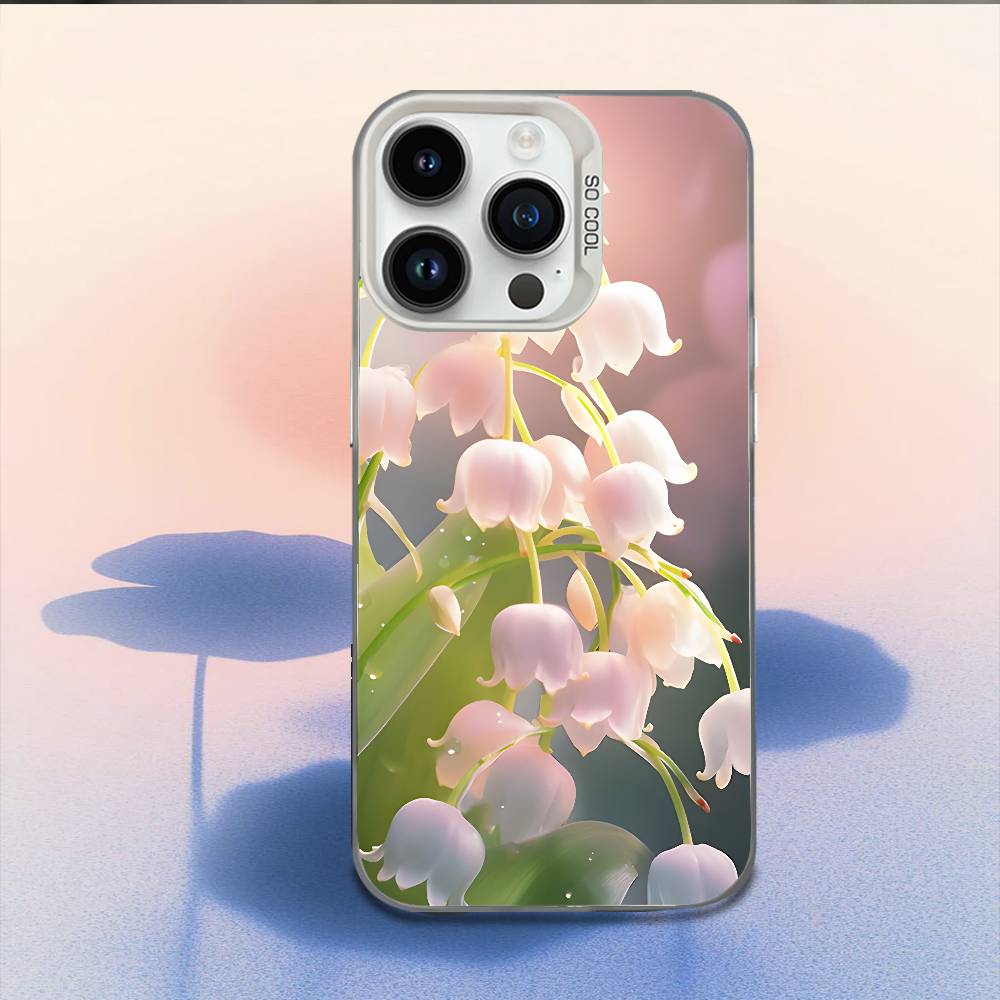 Lily of the valley Phone Case For iPhone 16,15,14,13,12,11,Mini,Pro,E,MAX White Candy Matte Shockproof Cover iPhone15pro