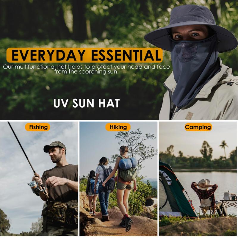 Sun Hats UV Protection Outdoor Hunting Fishing Cap Hiking Camping Visor Bucket Hat&Breathable Sun Protection Sleeves Gifts