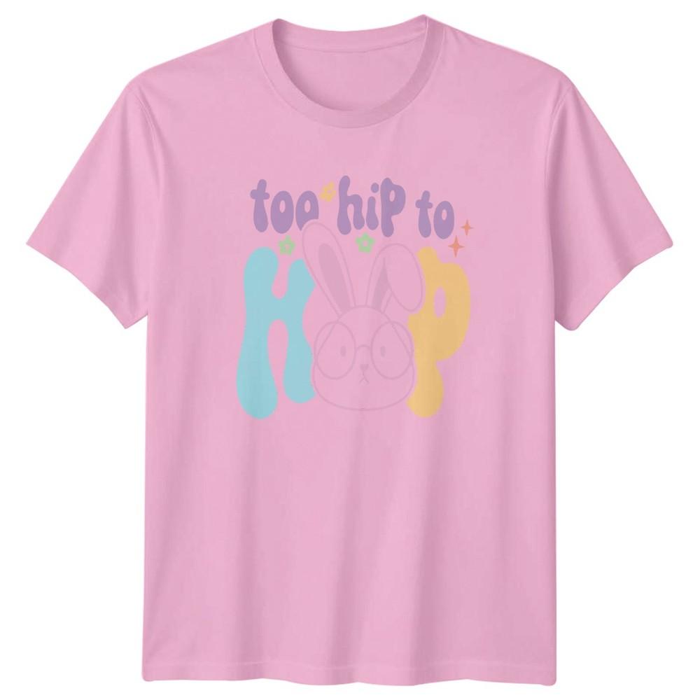 Too Hip To Hop Unisexs TShirt Groovy Rabbit Easter Easter Gift For Her