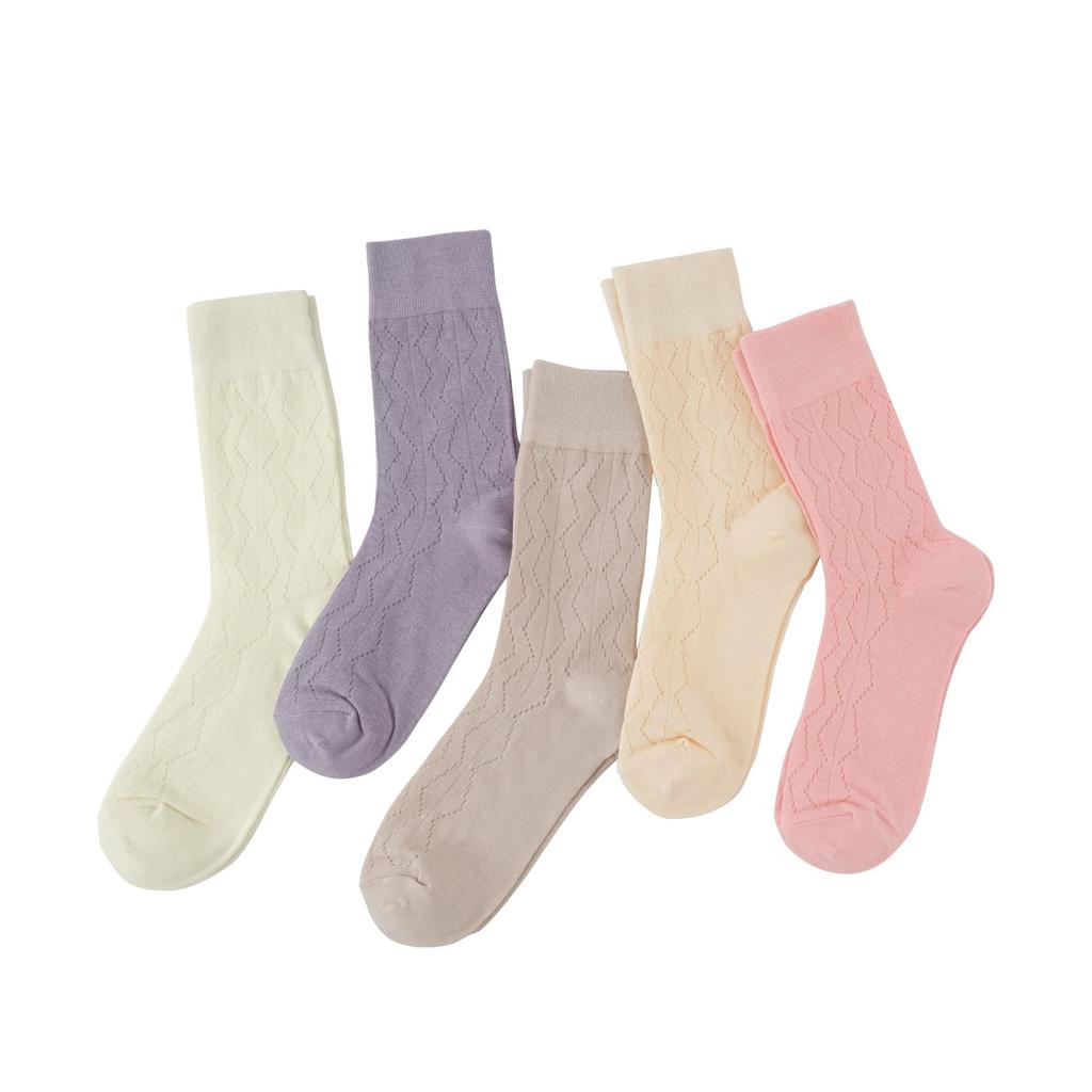 Yazon Summer Cute Lace Thin Cotton Colorful Stylish Casual Breathable and Cool Socks for Loose Sizes Set Women's Socks, Socks, Socks, Socks,