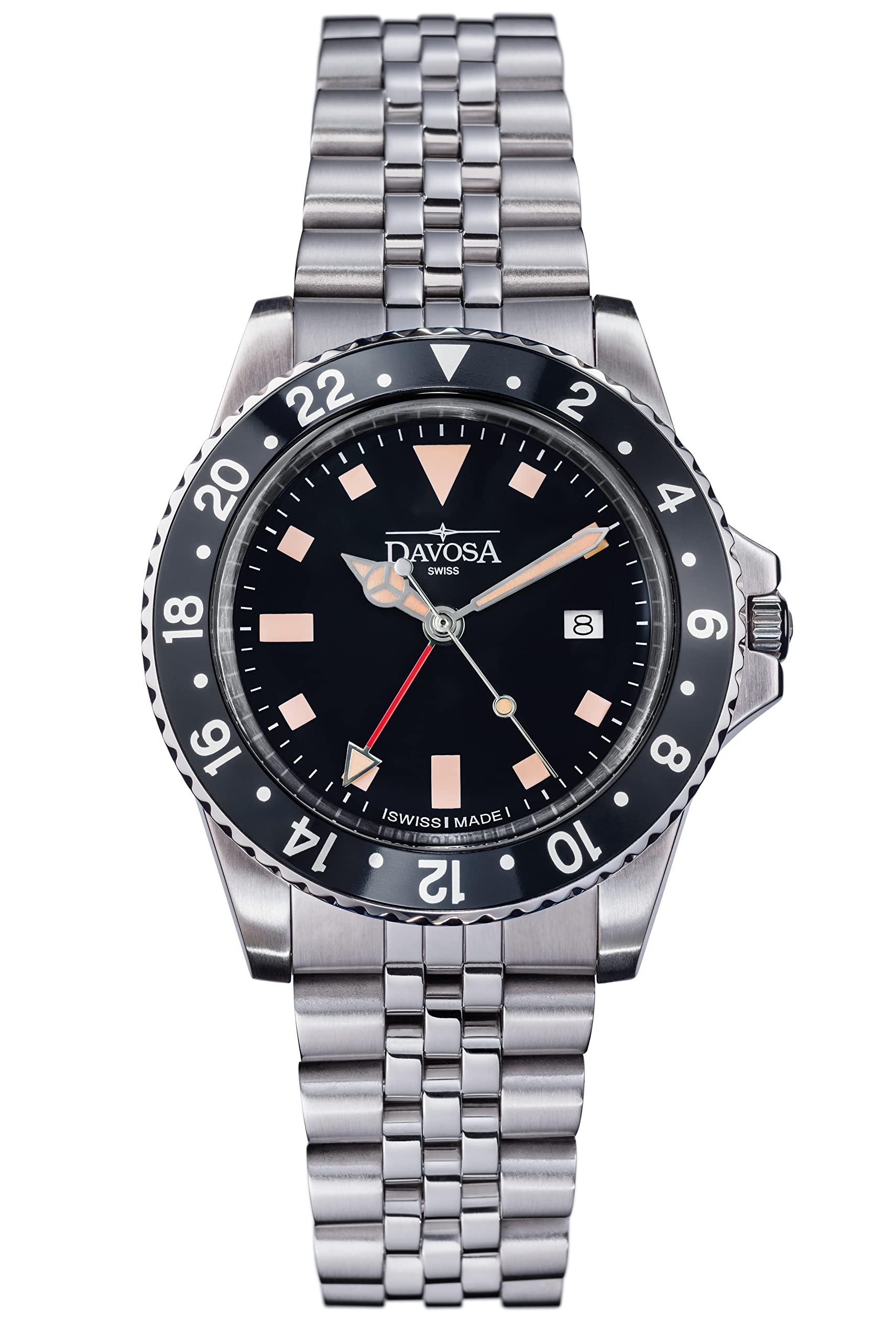 

Годинник Ternos Vintage DIVER QZ GMT 10 ATM Water Resistant Silver [Davosa] 163.500.50 Чол. чорний
