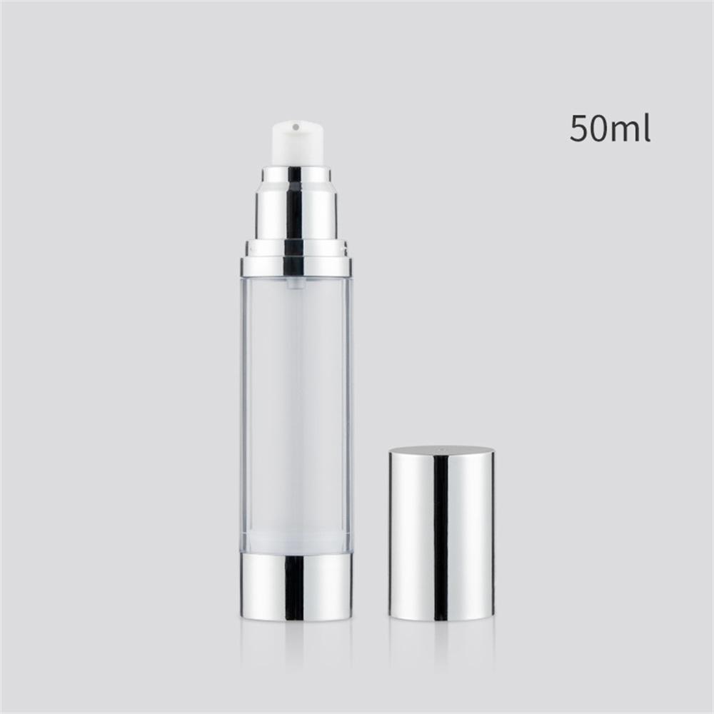 15ml/30ml/50ml UV Hot Silver Vacuum Spray Bottle Lotion Transparent Refillable Bottle Airless Pump Perfume Essence Sub-bottle