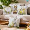 Osterhase Ostereier Kissen Kissenbezug Polyester Kissenbezug Dekokissen Kissenbezug Haus Auto Sofa Dekor