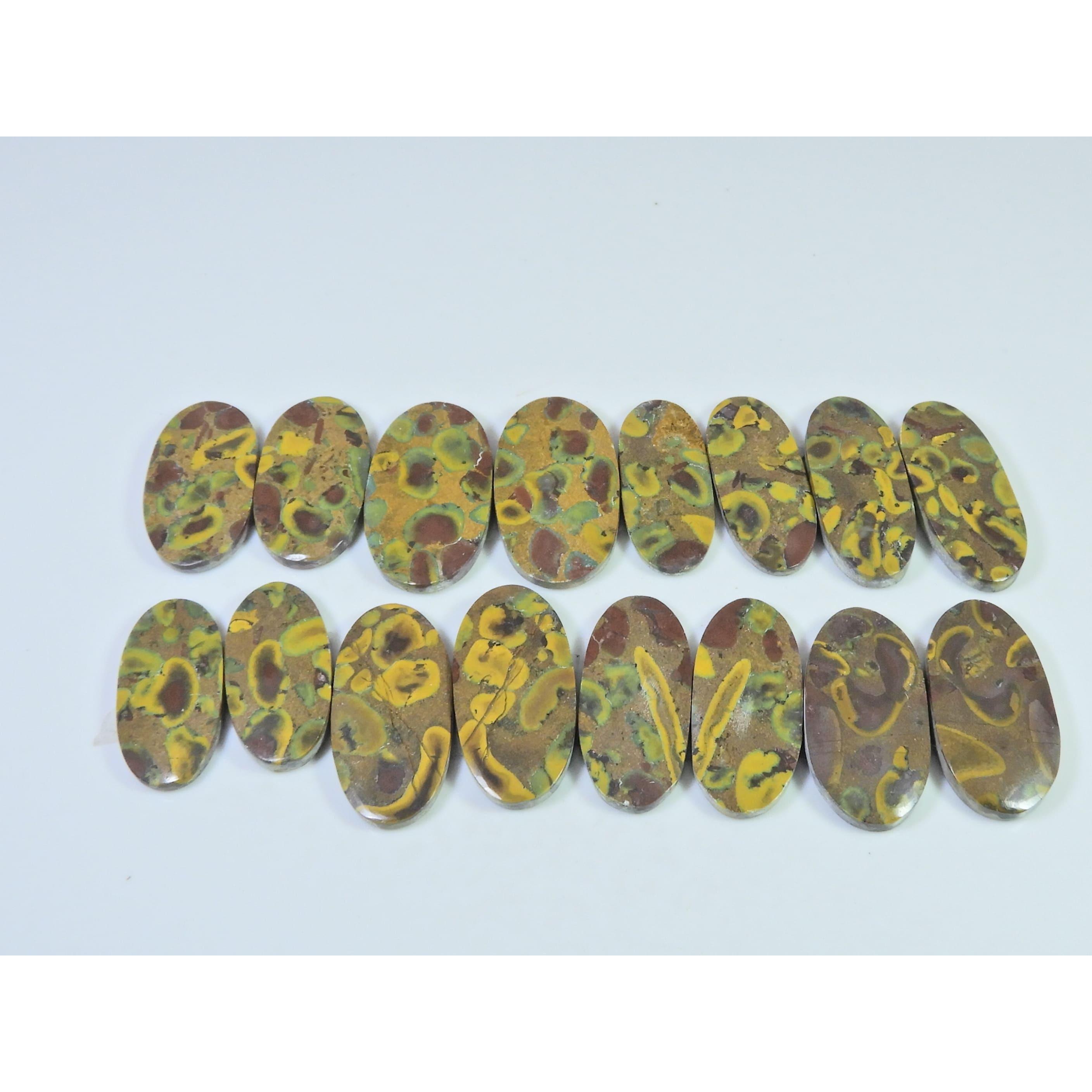

250Cts. Natural Fruit Jasper Matched Pair Oval Loose Gemstone 08 Pair Lot C-2192