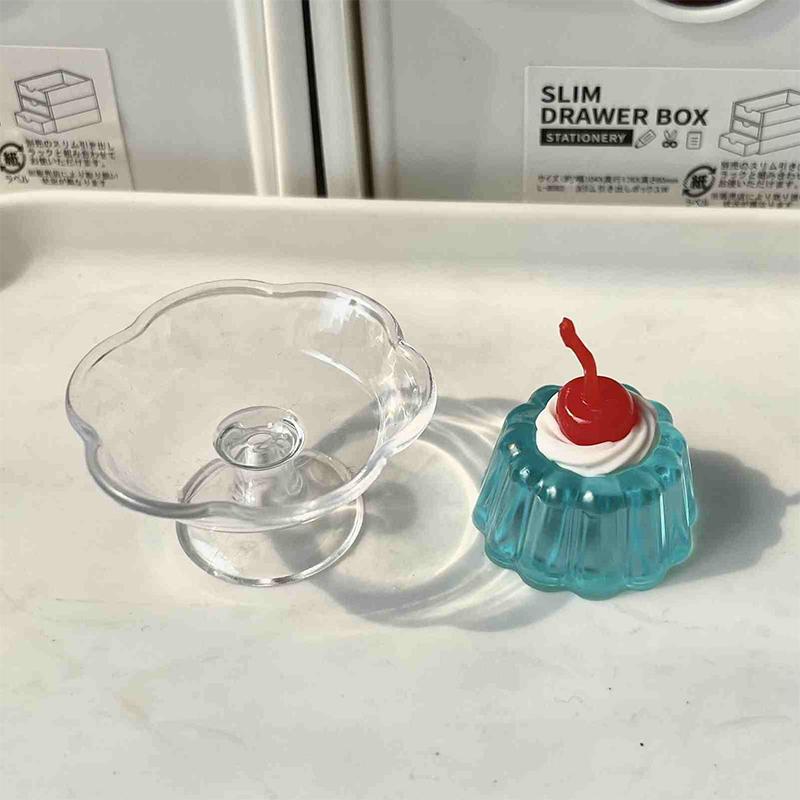 Showa Style Tea Ornaments Ancient Honeydew Melon Soda Jelly Cute Girl Dripping Glue Finished Product 2D Photo Props Green Gift