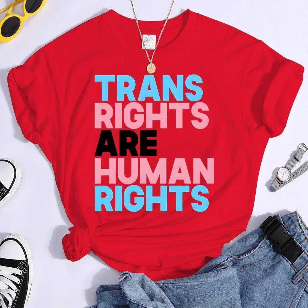 Trans Rights Are Human Rights T Shirt Pride Parade Personality Tops Tee Gay Transgender Shirts Pride Month Gift Streetwear
