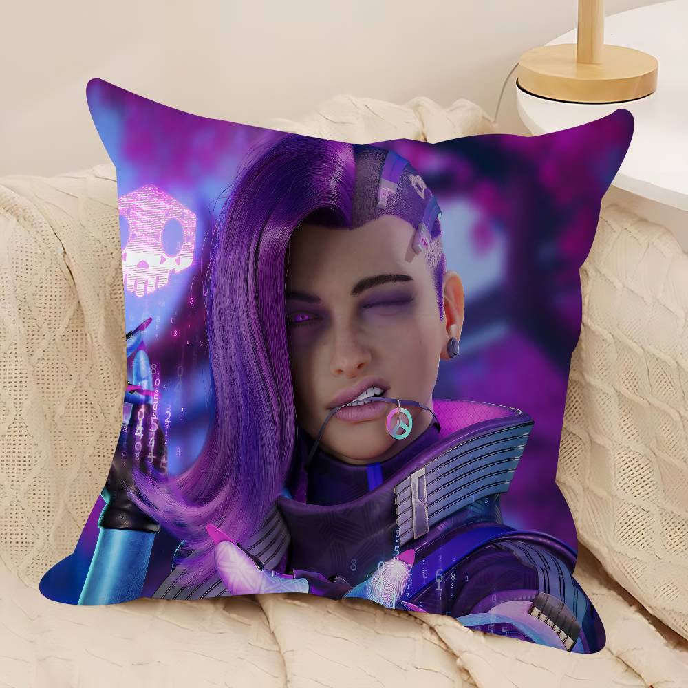 Game O-Overwatch Maple Design Cushion Cover Happy Autumn Harvest Decor Holiday Decorati Pillow Cover