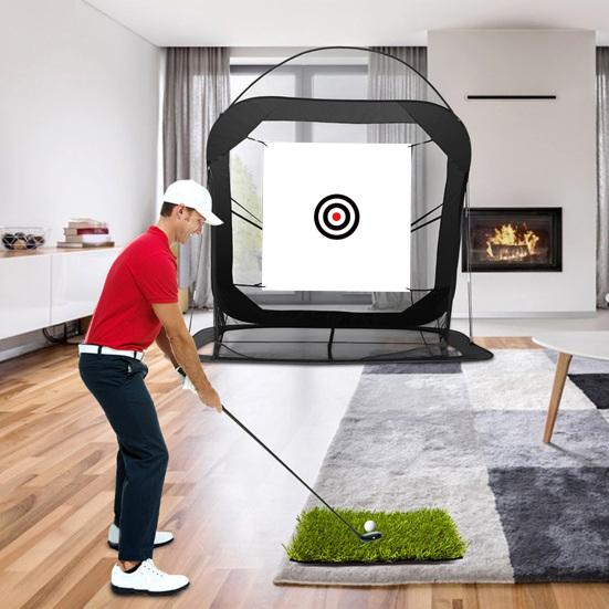 57" x 59" Golfmålduk for Netterstatning Slagtrening Mål med Stropp for Innendørs Utendørs Golftrening