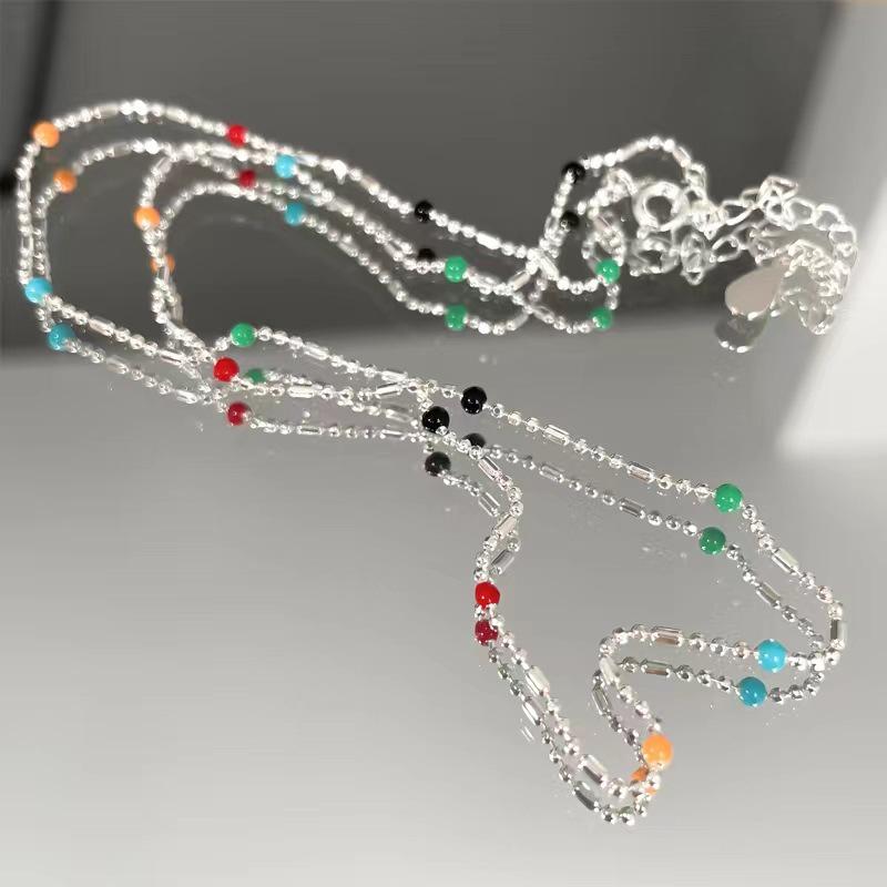 Artistic Personalized Rainbow Pendant Necklace - Women's Fashionable New Style Clavicle Chain