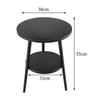 Side Table, Bedside Table, Living Room Side Table with Shelf, Storage, Round, Slim, Scandinavian Style (Black, 38*38*55cm)