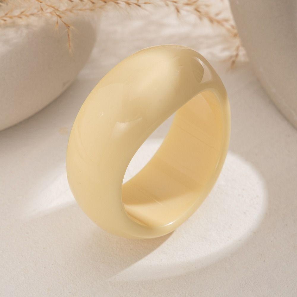 

Dopamine Style Jelly Color Wide Bracelet Retro Geometric Irregular Bangle Party