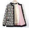 Abrigo de Algodón para Mujeres de Mediana Edad y Ancianas con Terciopelo Cálido Chaqueta de Algodón Floral para Madre para Invierno Nuevo Cárdigan Base Chaqueta de Algodón Floral Pequeño
