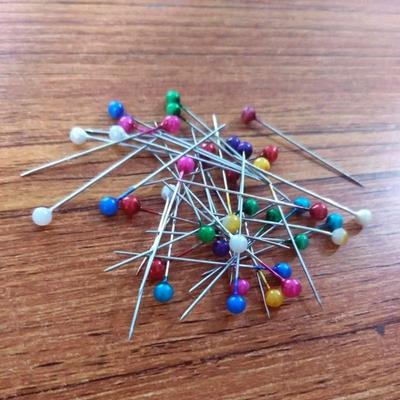 600PCS/BOX Multicolor Quilting Pins Round Head Professional Pearlized Ball Head Pins Straight Push DIY Corsage Stick Pin