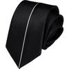 6cm Slim Ties Fashion Business Black Striped Mens Necktie Formal Male Tie