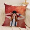 AAvril Ramona Lavigne Cushion Cover Silky Short Plush DoubleSided Printed Pillow Case for Sofa All Seasons Home Decor Gift