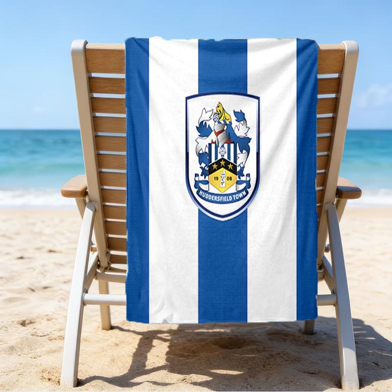 Hudders-field Football Spirit Beach Towel - Soft, Absorbent Microfiber, Lightweight, Ideal for The Beach, Parties, Travel, Camping fan gifts
