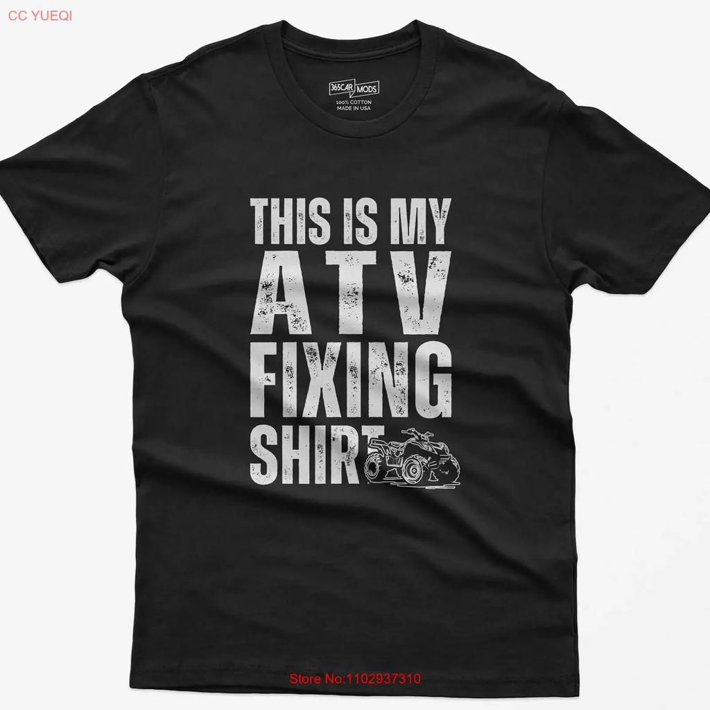 Atv Fixing T Shirt Funny Quad Rider Off Road Vintage Unisex Soft Casual Graphic Slightly Stretched Comfortable Fashion