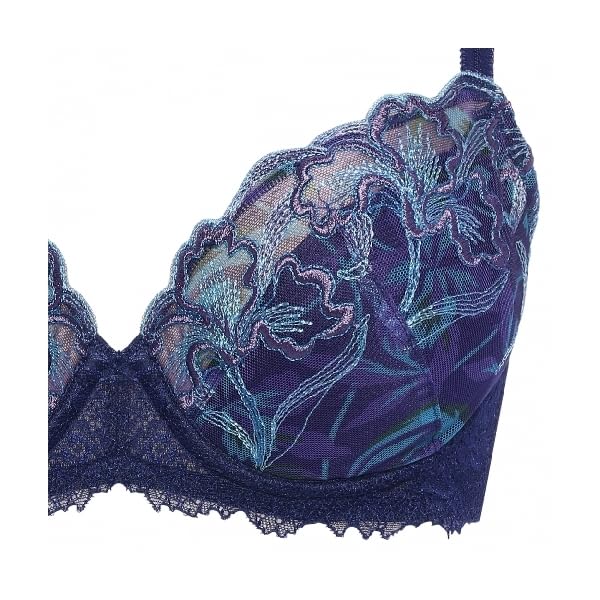 Triumph Red Label by 0105 Bra Padded Lightweight F75 M008 (10218538), Underwire, Padded, 3/4 Cup, Shape-Retaining Material, Wear, (Dark Blue)
