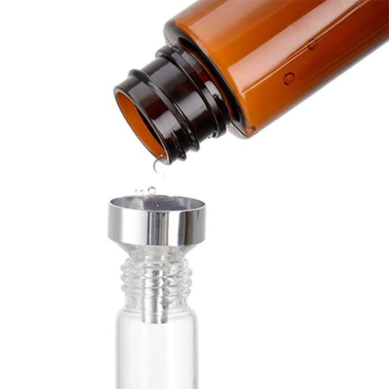 5pcs Mini Stainless Steel Funnel Wide Mouth Kitchen Oil Liquid Metal Funnel with Detachable Filter Kitchen Packaging Accessories