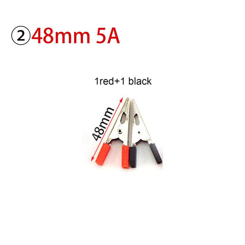 1 Pair Alligator Clips Probe Crocodile Clip Clamps Connector 5A 30A 50A 100A Test Lead Car For Test Electrical DIY Tool