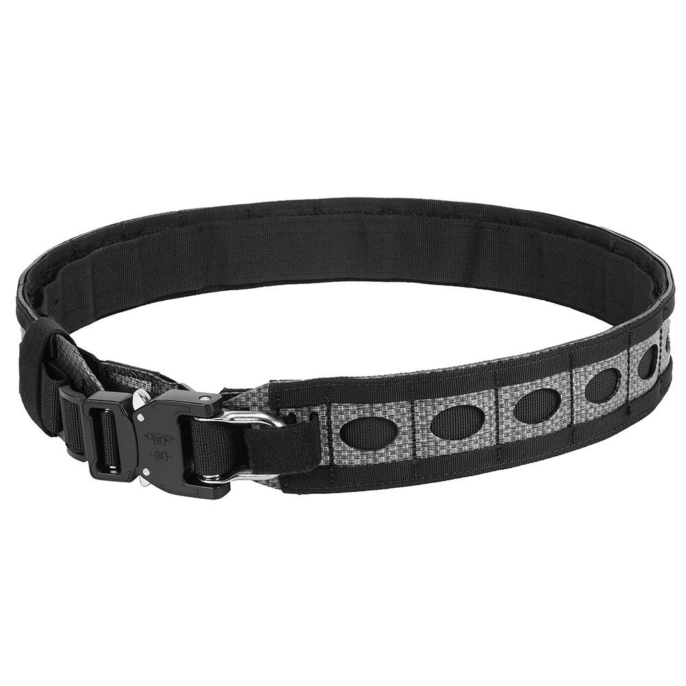 Bison Lightweight Double Layer Tactical Belt with Quick Release Metal Buckle