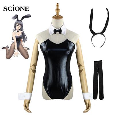 8pcs Rabbit Cosplay Updated S~XL Anime Cosplay Costume Sakurajima Mai Senpai Cosplay Costume Rabbit Costumes