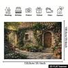 2D Romantic Cottage Backdrop Stone House Blooming Roses Studio Photo Background Cloth