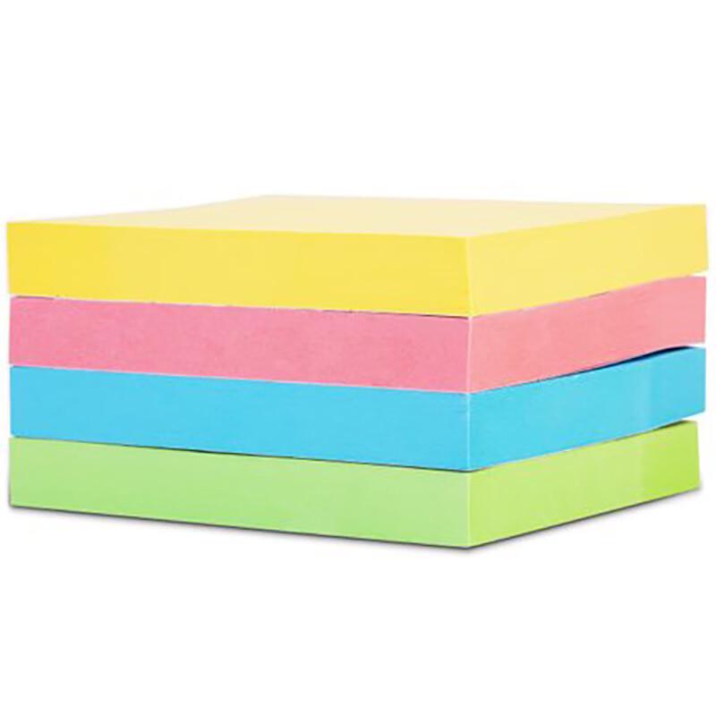Deli 7737 Sticky Notes, Mixed Colors, 76x76mm, 12-Pack