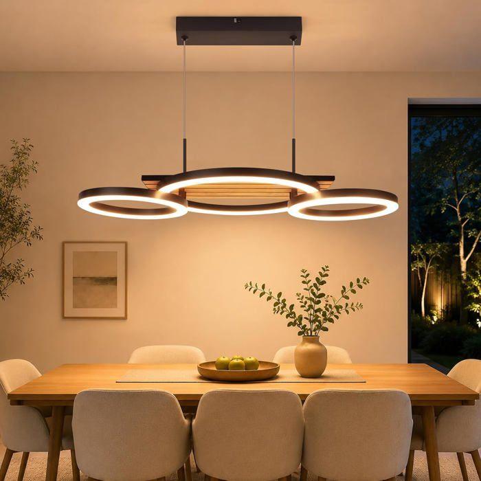 LED-Pendelleuchte - NETTLIFE - 58 cm 3 Ringe - 21W - Warmweiß 3000K - Höhe verstellbar