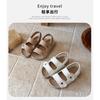 Kids Buckle Sandals Girls Boys Open-Toe Casual Beach Shoes Soft Sole Round Toe Adjustable Strap