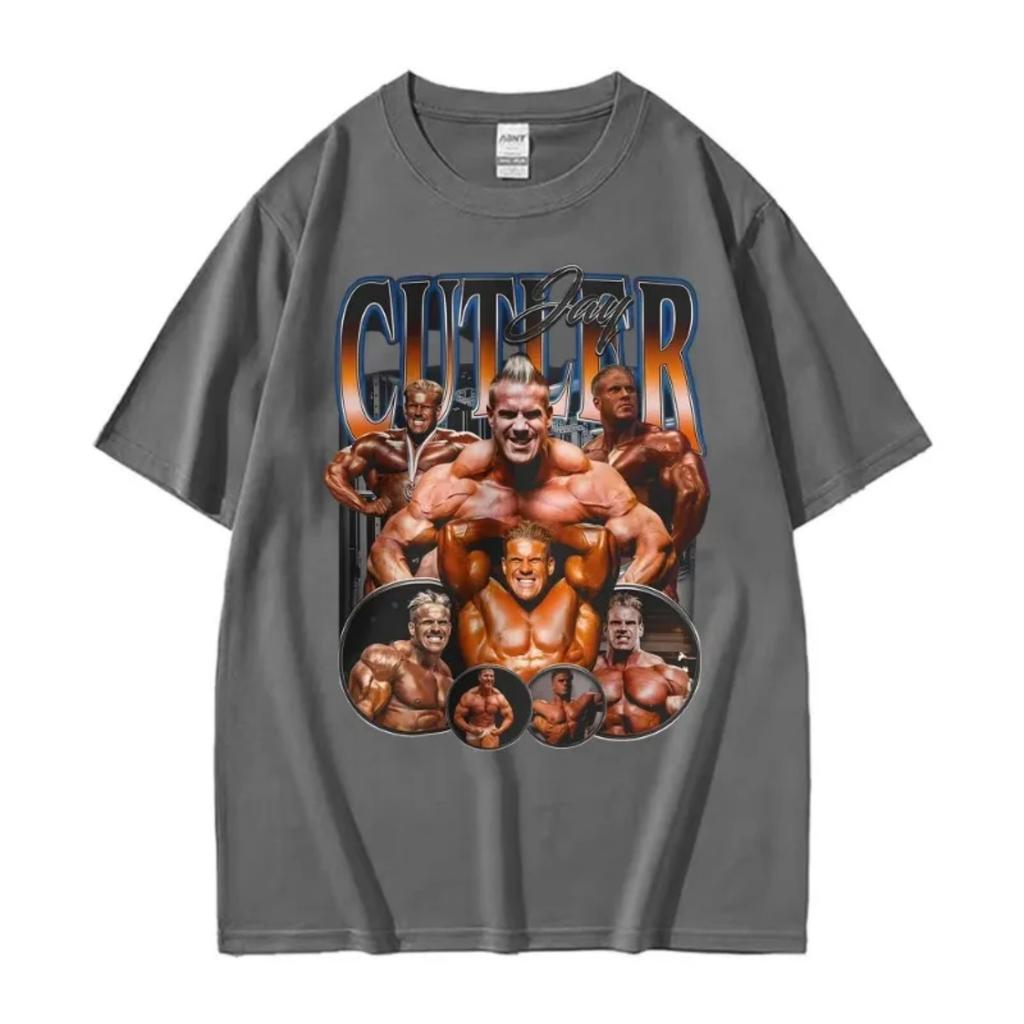 T-shirt Imprimé Bodybuilding Muscle Vintage Jay Cutler Tenue de Sport Décontractée Hommes Femmes Mode High Street T-shirt Classique T-shirts Confortables
