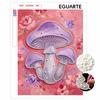 DIY Pearl Painting Canvas Mushroom Pattern Frameless 3D Bead Art Relaxing Craft Home Decor Gift