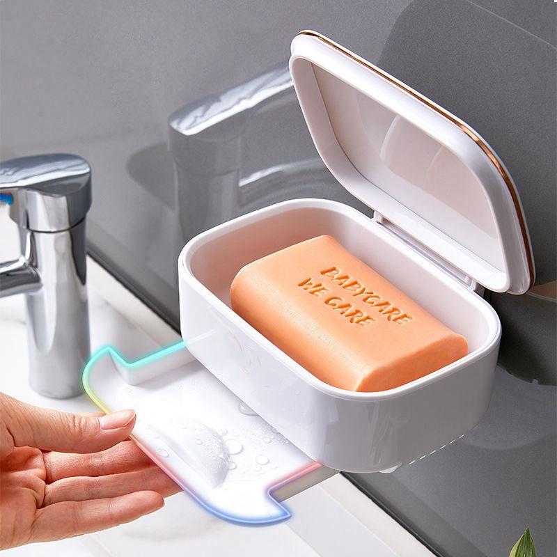 Portable Soap Holder  For Home Bathroom Storage For Soap Dish Waterproof Bathroom Products High Capacity Gadgets For Home