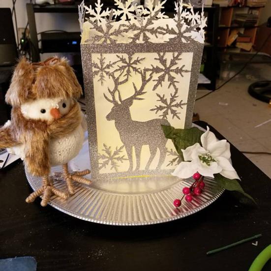 Vánoční jelen vyřezávací šablona DIY reliéfní šablona scrapbooking papírové karty dekorace