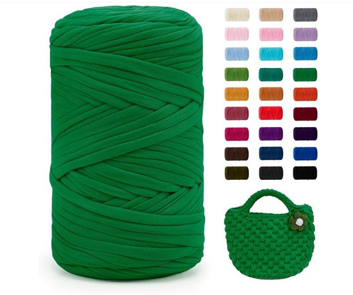 Chunky Large Roll 400g T-shirt Yarn for DIY Knitting, Crochet, Bags & Floor Mats