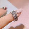 Fashionable, simple, personalized, versatile, high-end, light luxury style ring, geometric pattern, niche design ring