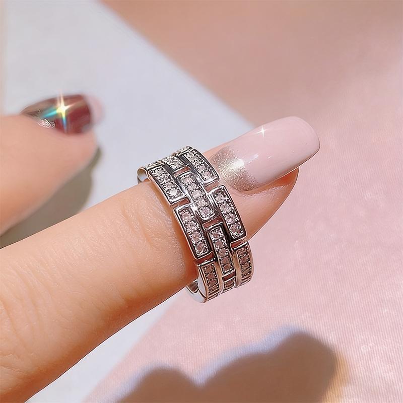 Fashionable, simple, personalized, versatile, high-end, light luxury style ring, geometric pattern, niche design ring