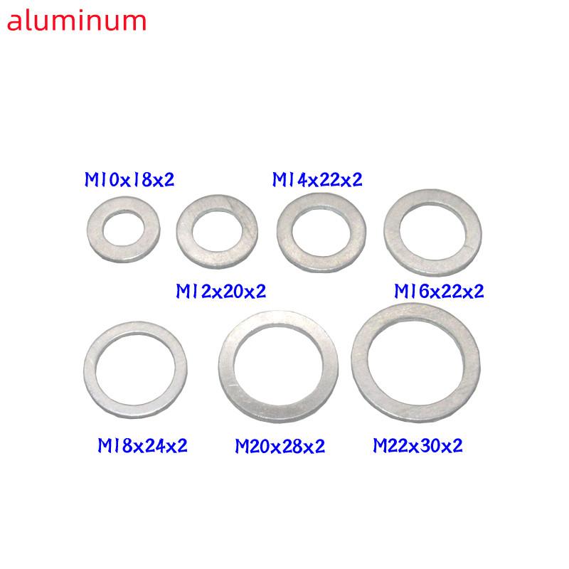 50Pcs Automotive Universal Bottom Case Oil Drain Screw Seal Copper And Aluminum Gasket Abto Voiture Car Accessories Coche