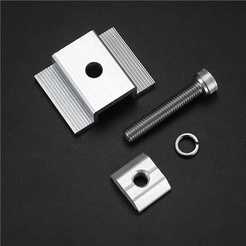 Solar Panel Mid Clamp Heavy Duty Aluminum Rust Resistant Strong Fixation for Portable Solar Panel Setup