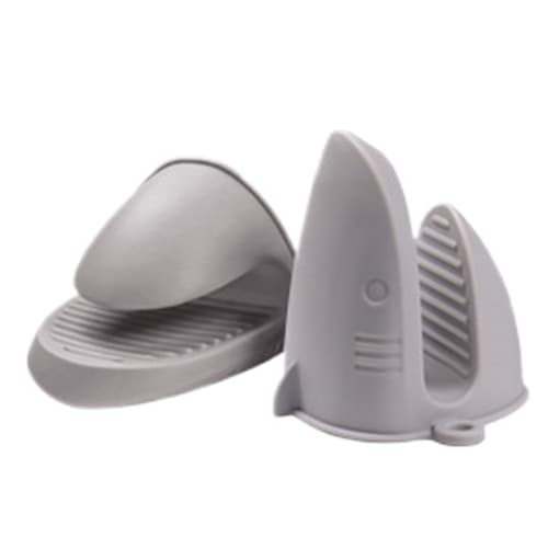Ketunedi Silicone Oven Mitts, Silicone Potholders | Heat-Resistant Shark-Shaped Silicone Kitchen Mitts (2 Pieces) | Non-Slip BBQ Grill Mitts, Cooking,